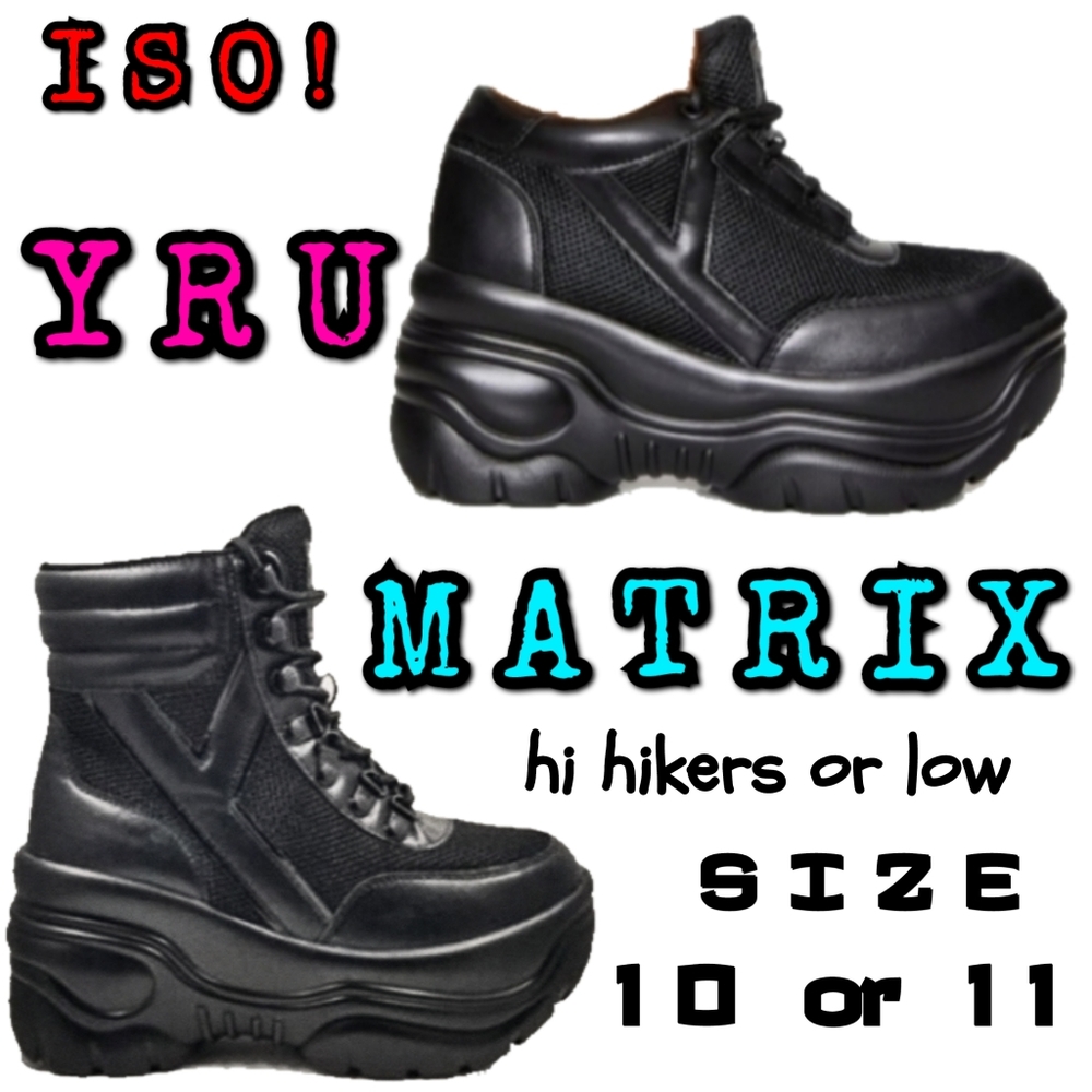 ISO YRU MATRIX HI HIKERS or LOW sz 10 or 11